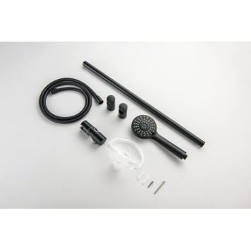 AQ2015MB БЕТТА душевой гарнитур 3jet 60 см, матовый черный AQ2015MB-1