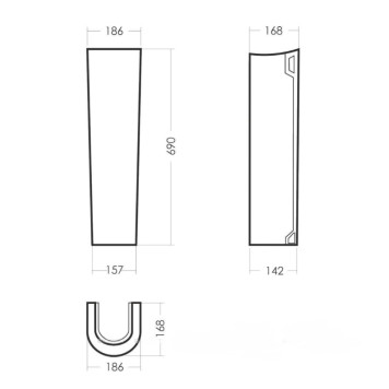 САМАРСКИЙ Пьедестал (стар.арт. SMRSAPD01) PD.FS/Samarsky/N/WHT.G/S1-1