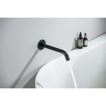 AQ1341MB ЕВРОПА излив для ванны 220 мм, матовый черный AQ1341MB-3