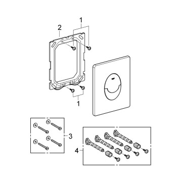 38505KF0 Skate Air Накладная панель (3 режима смыва), вертикальный монтаж, черный матовый (для Rapid SL и Uniset) 38505KF0-2