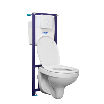 138164S0000B2 Пэк Альфа комфорт (подвес. унитаз с сиденьем полипр. SC, инсталляция, белая панель) (НОВИНКА) 1.3816.4.S00.00B.2-1