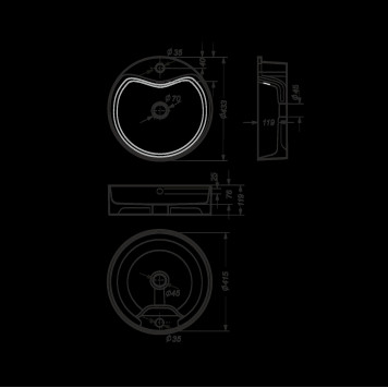 BEST SHELF Умывальник накладной 43 см ВКС Белый S1 (WB.CT/Best/43-C.Shelf/WHT.G/S1) WB.CT/Best/43-C.Shelf/WHT.G/S1-4