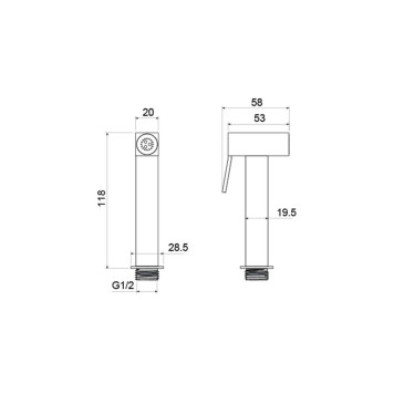 AQ2058CR гигиенический ручной душ AQ2058CR-1