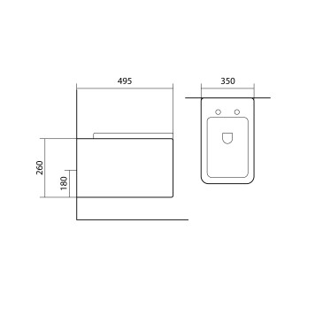 AQ1148N-00 ЛИБРА New Унитаз-компакт подвесной безободковый 495350260мм, тонкое сиденье с механизмом плавного закрывания, крепеж AQ1148N-00-1