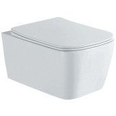 AQ1148N-00 ЛИБРА New Унитаз-компакт подвесной безободковый 495350260мм, тонкое сиденье с механизмом плавного закрывания, крепеж AQ1148N-00