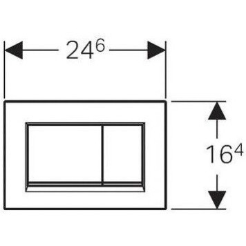 115.883.DW.1 Клавиша смыва Sigma 30, двойной смыв, к 111.300/350/361/362/380/390/796 черн глянц, черн мат 115.883.DW.1-2
