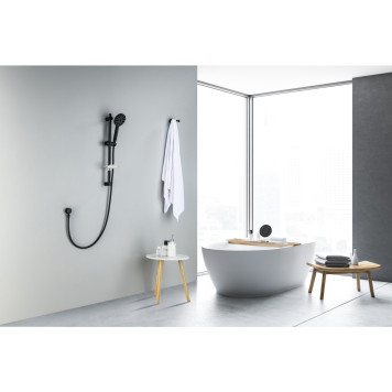 AQ2014MB ОБЕРОН душевой гарнитур 3jet 60 см, матовый черный AQ2014MB-3