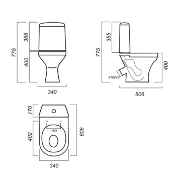 АТТИКА КОМФОРТ Унитаз-компакт Белый S1 (WC.CC/Attica/2-T/WHT.G/S1) WC.CC/Attica/2-T/WHT.G/S1-5