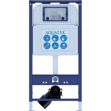 SET AQUATEK ЕВРОПА-068 4в1 (рама AQUATEK INS-0000025 +крепление KKI-0000002 +кнопка KDI-0000068 +унитаз AQ1901-00 +тонкое сиденье sc) SET AQUATEK ЕВРОПА-068 4в1-2