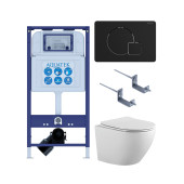 SET AQUATEK ЕВРОПА-069 4в1 (рама AQUATEK INS-0000025 +крепление KKI-0000002 +кнопка KDI-0000069 +унитаз AQ1901-00 +тонкое сиденье sc) SET AQUATEK ЕВРОПА-069 4в1