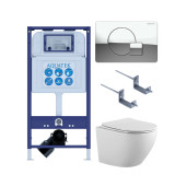 SET AQUATEK ЕВРОПА-067 4в1 (рама AQUATEK INS-0000025 +крепление KKI-0000002 +кнопка KDI-0000067 +унитаз AQ1901-00 +тонкое сиденье sc) SET AQUATEK ЕВРОПА-067 4в1