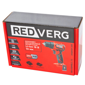 Шуруповерт аккумуляторный бесщеточный REDVERG RD-S18MBLC/U (без акк, без з/у)-5