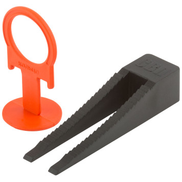 СВП ( Система Выравнивания Плитки), Зажимы Кольцо 40 шт. + Клинья 40 шт., набор, ширина шва 1,35 мм-3