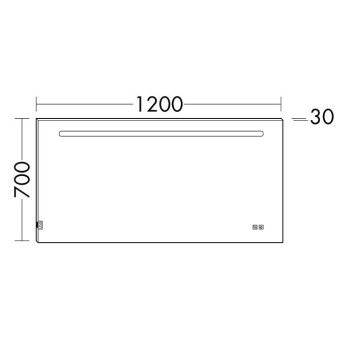 Burgbad Fiumo Зеркало со светодиодной подсветкой, выключателем, подогревом и USB розеткой 120х70х30 мм-2