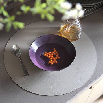 ADJ Круглый плейсмат, D40 см., цвет: белый/панна котта-1