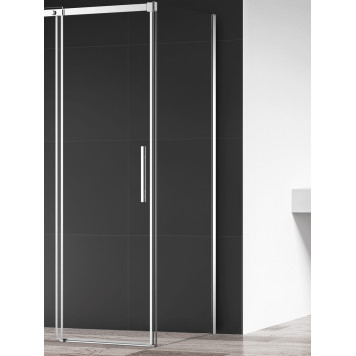 AQM4804 Боковая панель 900х1950 мм, стекло 8 мм, прозрачное, EasyClean, цвет профиля Хром AQM4804