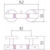 Сунержа Каньон Вешалка подвесная 14,2 см, 3 крючка, цвет: золото 03-3000-1003