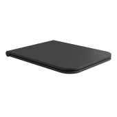Alice Hide Сиденье с крышкой для унитаза Square, тонкое, с микролифтом, цвет: чёрный матовый/хром. MC3108SQS