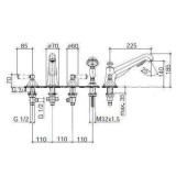 Смеситель для ванны и душа, Dornbracht, Madison Flair, цвет-хром