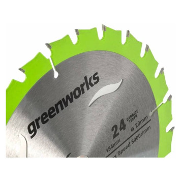 Диск пильный по дереву Greenworks 184x1.75/1.13x20мм 24T-1