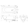 Dea Design Ease Ванна 170х75хh58см., встраиваемая, цвет: белый. DD8676 1700 18