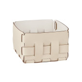 ADJ Корзинка Mini Bottega, 19x19xH13 см., цвет: панна котта/белый. 1019.16/10 ADJ Корзинка Mini Bottega, 19x19xH13 см., цвет: панна котта/белый. 1019.16/10