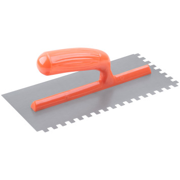 Гладилка стальная с пластиковой ручкой, 280х130 мм зубчатая, зуб 8х8 мм-5
