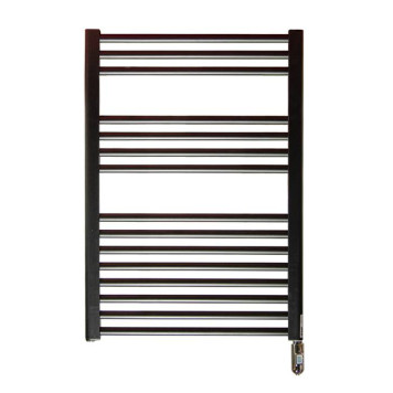 Irsap Ares Полотенцесушитель электрический 58x81.8x3см (15 трубок-2 промежутка), мощность: 400 ватт, с хромир.выкл, провод: 120см, цвет: черный матовый-2