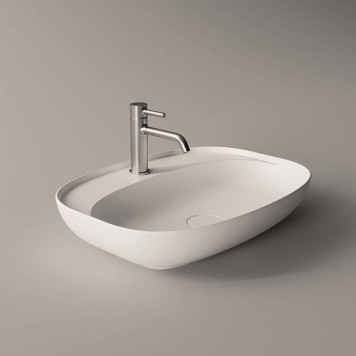 Alice Form Oval Раковина 60x45х12см., накладная, 1 отв., цвет: белый матовый. 22460109-2