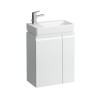 Laufen Pro База с раковиной 48x28см, петли слева, полки справа, 1 дверка, подвесная, цвет: белый. 4.8300.1.095.463.1, 8.1595.5.000.104.1