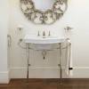 DevonDevon New Etoile Консоль 98х52.5см, с раковиной на 3 отв, напольная, цвет: глянцевый никель/белая. IBLG3FNET, DENEWETOILENKS