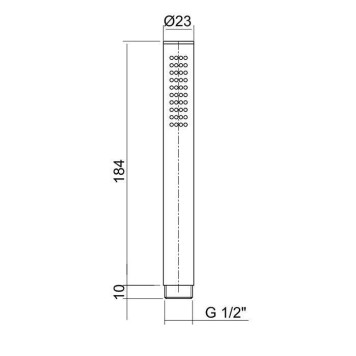 QuadroDesign Ручной душ, цвет: brushed stainless steel-1