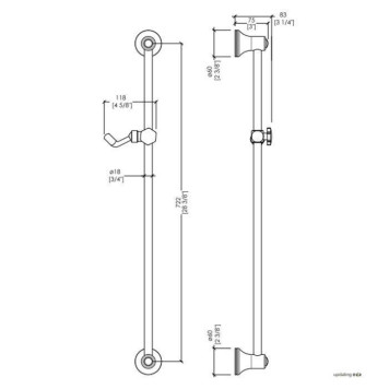 Devon Devon Austin Душевая штанга, цвет: бронза-1