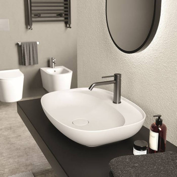 Alice Form Oval Раковина 60x45х12см., накладная, 1 отв., цвет: белый матовый. 22460109-4