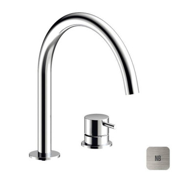 Almar Mixers Смеситель для раковины, 2 отв., без донного клапана, цвет: никель брашированный. E214005.NB