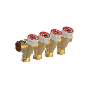 Коллектор лат клап запорн 3/4 м/р 4в 1/2 н/р 35мм Giacomini R585CY074