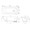 Dea Design Ease Ванна 180х80хh58см., встраиваемая, цвет: белый. DD8676 1800 18