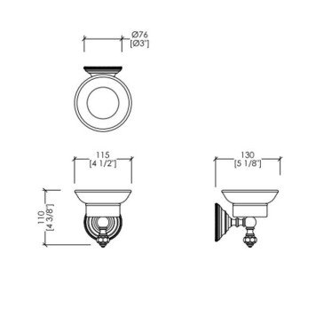 Devon Devon Gemstone Мыльница подвесная, цвет: античная латунь/белый-3