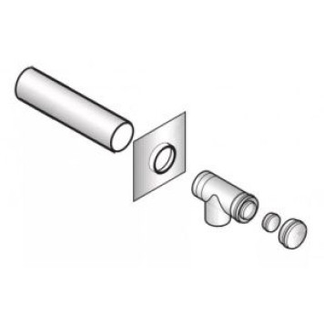 Дымоходы моно Набор для подсоединения дымовой трубы диам. 80 мм, алюминий (DY711) DTX 84887711