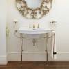 DevonDevon New Etoile Консоль 98х52.5см, напольная, с раковиной на 3 отв, цвет: золото/белая. IBLG3FNET, DENEWETOILEOT