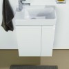 Laufen Pro База с раковиной 48x28см, петли слева, полки справа, 1 дверка, подвесная, цвет: белый. 4.8300.1.095.463.1, 8.1595.5.000.104.1