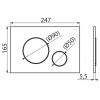 Кнопка смыва Alcaplast M671 пластик хром