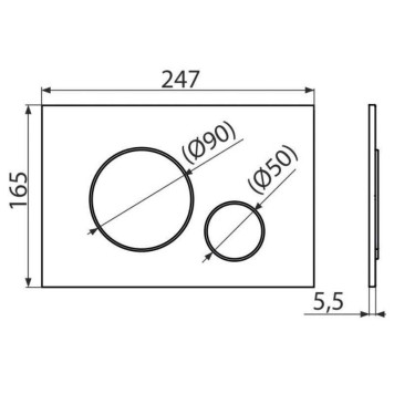 Кнопка смыва Alcaplast M671 пластик хром-1