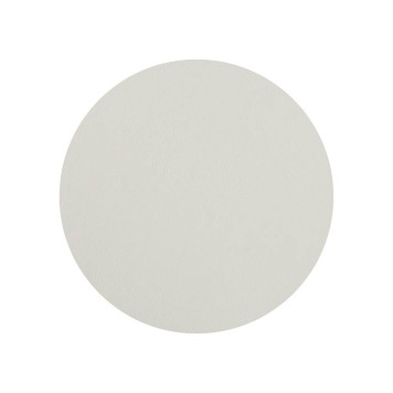 ADJ Плейсмат 30см., круглый, натуральная кожа, цвет: белый/панна котта-4