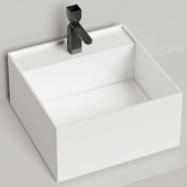Salini Armonia Square TOP 02 Раковина накладная 45х45х25cм., с 1 отв, мат-л: S-Stone, цвет: белый матовый. 130522TM
