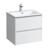 Laufen Palace Комплект мебели 600х450х545 мм., с раковиной Slim, 2 ящика, органайзер для ящика, ручка анодированный алюминий, цвет: белый матовый. 8.6070.2.260.104.1