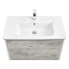 Roca Ronda Тумба подвесная 80x41x48см, с 2 ящиками, цвет: бетон/белый матовый. Z.RU93.0.300.4
