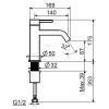 Plumberia Selection IXO Смеситель для раковины, на 1 отв, цвет: золото брашированное