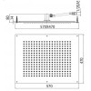 BOSSINI DREAM-RECTANGULAR Верхний душ 570 x 470 мм, цвет: черный матовый