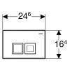 Кнопка смыва Geberit Delta50 белый «Alpine»
